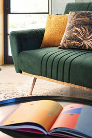 Orlando Store™ - Johnny Velvet Sofa Bed Dark Green