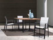 Orlando Store™ - Helsinki Table Anthracite-Natural 130X130 - FSC