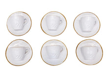 Carica l&#39;immagine nel visualizzatore di Gallery, Orlando Store™ - SET 6 Tazzina Caffe&#39; con Piattino Mediterraneo Bianco
