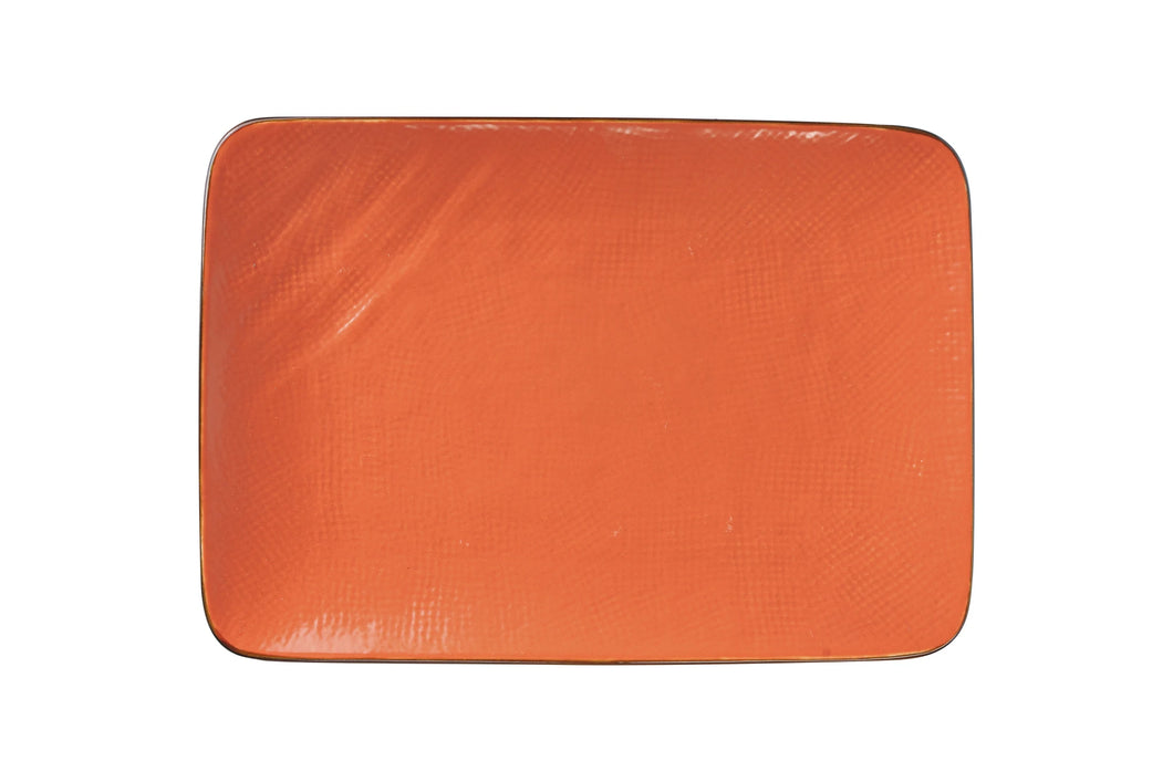 Orlando Store™ - Piatto Rettangolare Mediterraneo Arancione