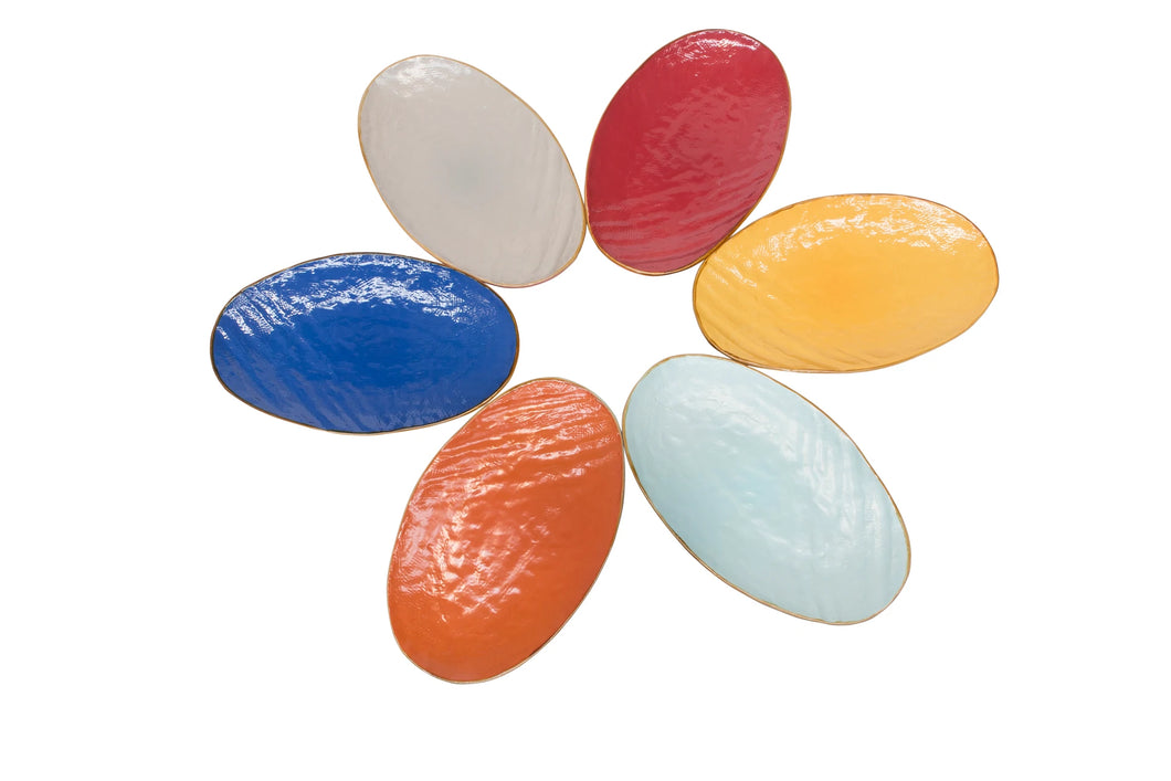 Orlando Store™ - Orange Mediterranean Oval Tray 1pc