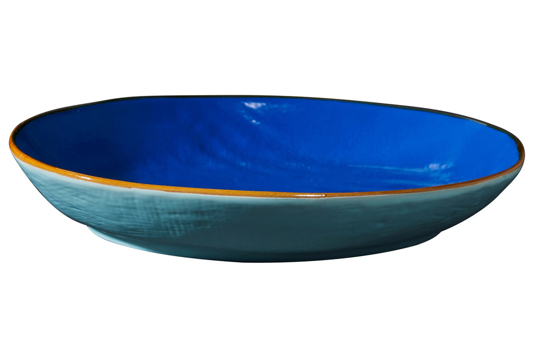 Orlando Store™ - Vassoio Ovale Bordo Alto Mediterraneo Celeste