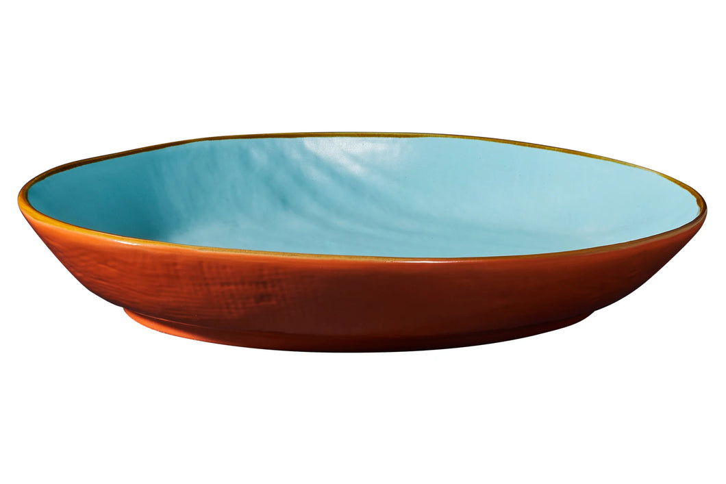 Orlando Store™ - Oval Tray High Mediterranean Edge Orange