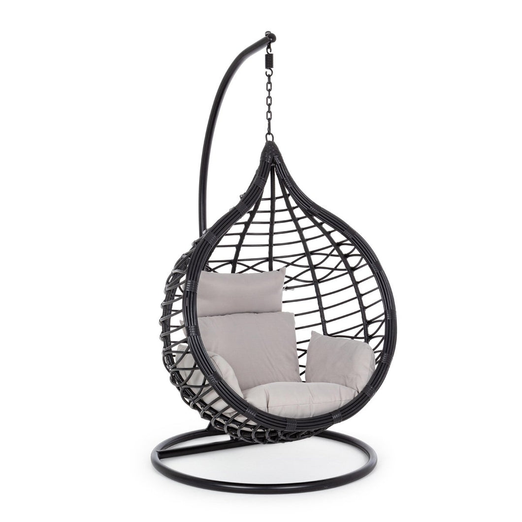 Orlando Store™ - Poltrona Sospesa Con Cuscino Torres Nera